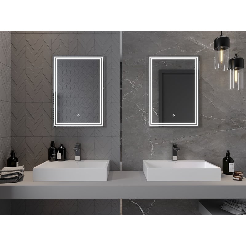 Mexen Taco miroir de salle de bains éclairé 50 x 70 cm, LED 6000K, antibuée - 9805-050-070-611-00