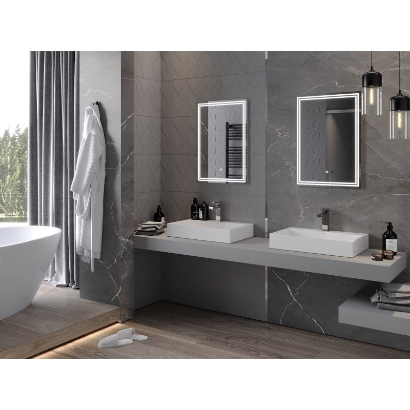 Mexen Taco miroir de salle de bains éclairé 50 x 70 cm, LED 6000K, antibuée - 9805-050-070-611-00