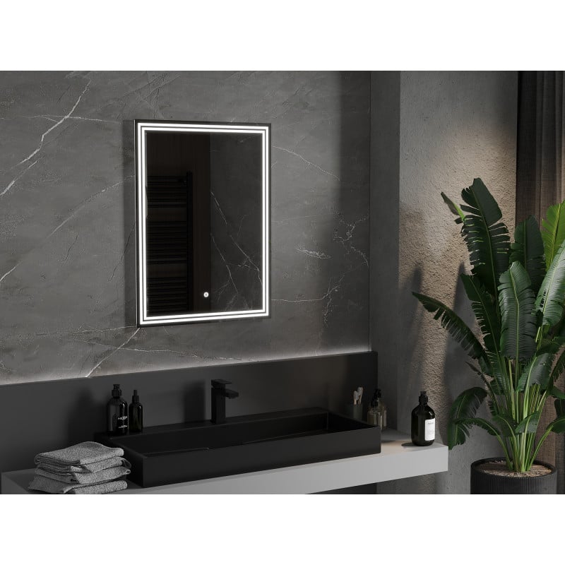 Mexen Taco miroir de salle de bains éclairé 60 x 80 cm, LED 6000K, antibuée - 9805-060-080-611-00