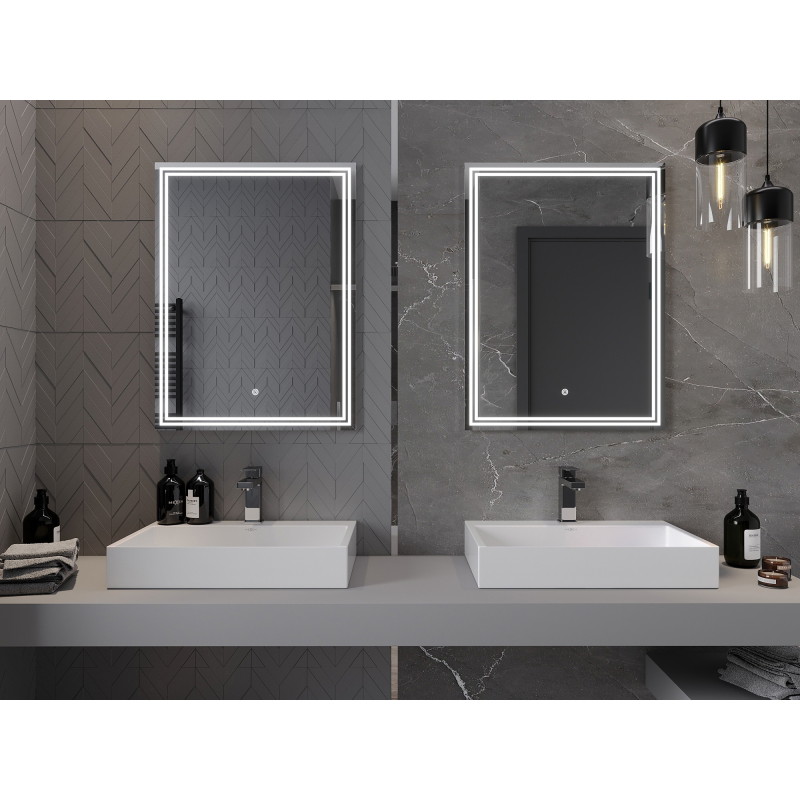 Mexen Taco miroir de salle de bain éclairé 60 x 80 cm, LED 6000K, anti-buée - 9805-060-080-611-00