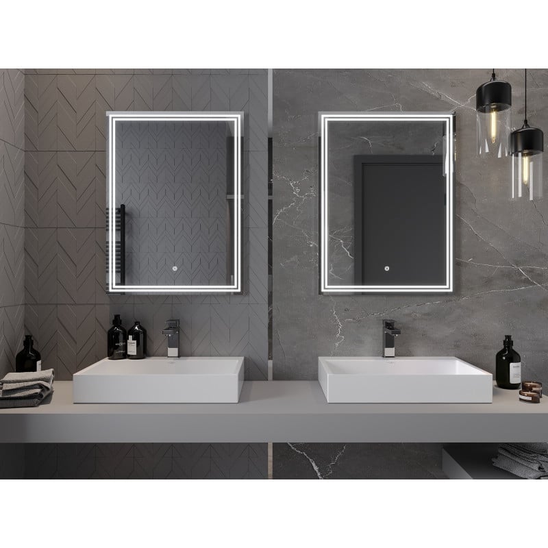 Mexen Taco miroir de salle de bains éclairé 60 x 80 cm, LED 6000K, antibuée - 9805-060-080-611-00