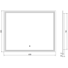 Mexen Taco miroir de salle de bain rétroéclairé 100 x 80 cm, LED 6000K, anti-buée - 9805-100-080-611-00