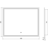 Mexen Taco miroir de salle de bains éclairé 100 x 80 cm, LED 6000K, antibuée - 9805-100-080-611-00