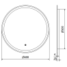 Mexen Gobi miroir de salle de bain rétroéclairé, rond 60 cm, LED 6000K, anti-buée - 9801-060-060-611-00