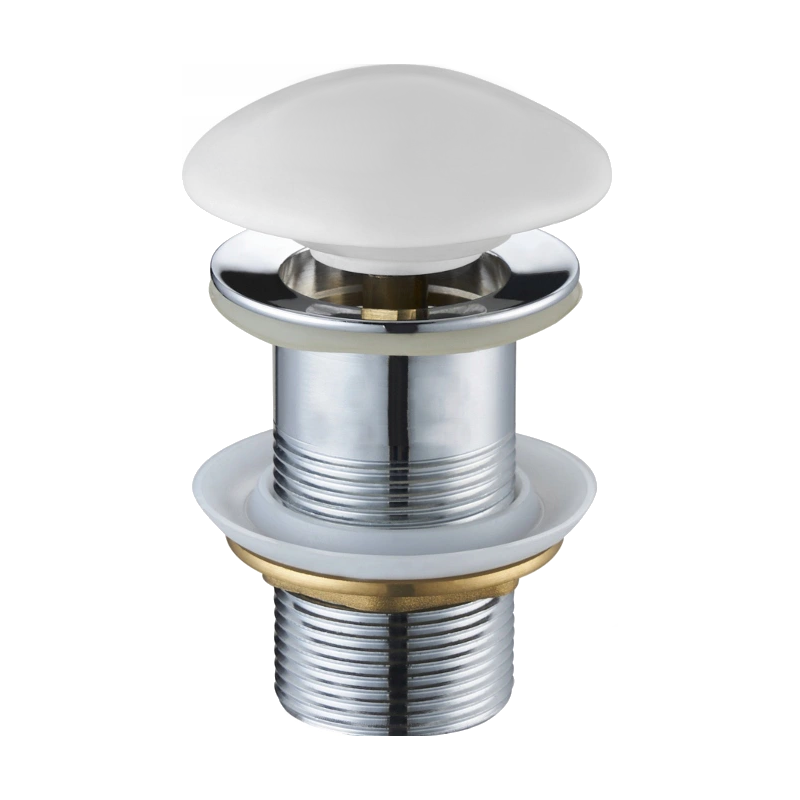 Mexen bouchon rond click-clack, Blanc céramique mat - 79910-01