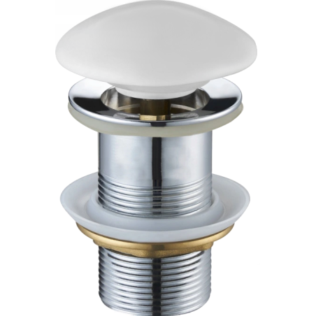 Mexen bouchon click-clack rond, blanc céramique mat - 79910-01