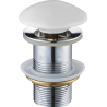 Mexen bouchon click-clack rond, blanc céramique mat - 79910-01