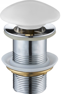 Mexen bouchon click-clack rond, blanc céramique mat - 79910-01