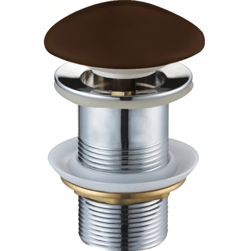 Mexen bouchon clic-clac rond, céramique marron mat - 79910-68