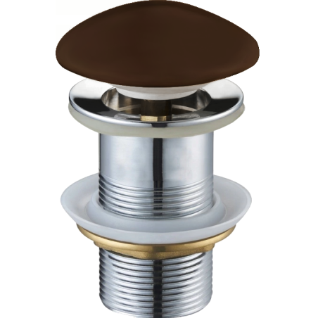 Mexen bouchon clic-clac rond, céramique marron mat - 79910-68