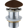 Mexen bouchon clic-clac rond, céramique marron mat - 79910-68