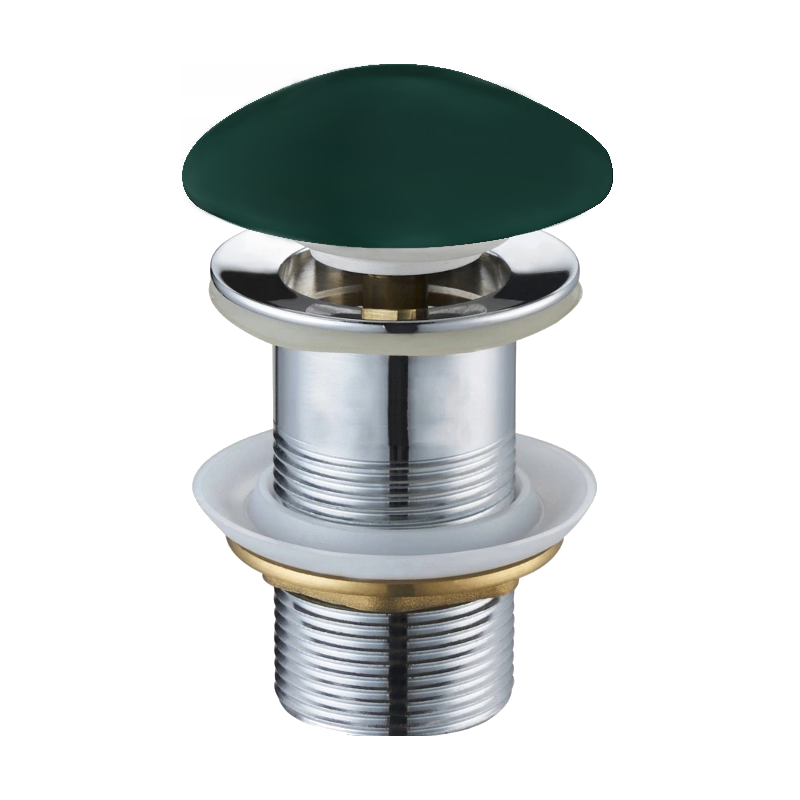 Mexen bouchon rond click-clack, Vert foncé céramique mat - 79910-47