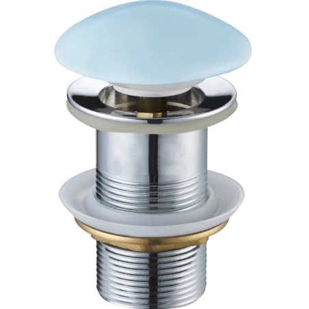 Mexen bouchon rond click-clack, Bleu céramique mat - 79910-49