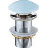 Mexen bouchon clic-clac rond, céramique bleue mate - 79910-49