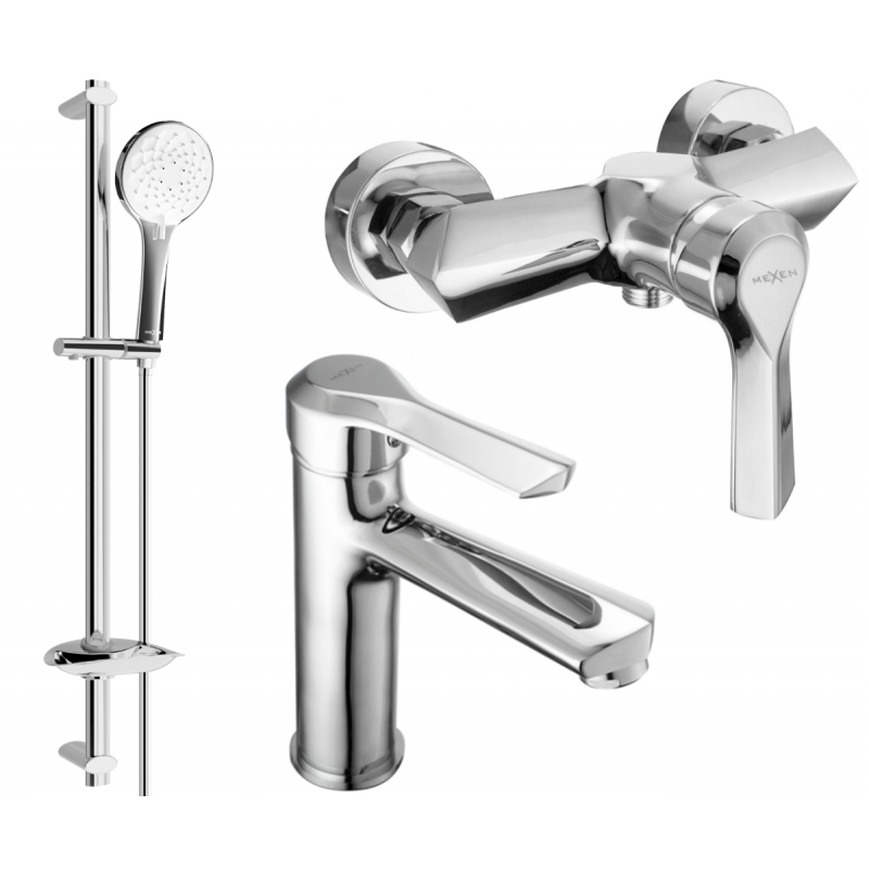 Mexen Sabre DB74 ensemble de douche, chrome - 72104DB74-00