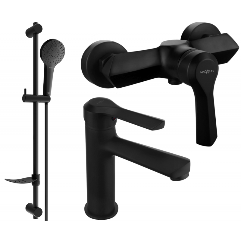 Mexen Sabre DF05 ensemble de douche, noir - 72104DF05-70