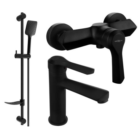 Mexen Sabre DF62 ensemble de douche, noir - 72104DF62-70