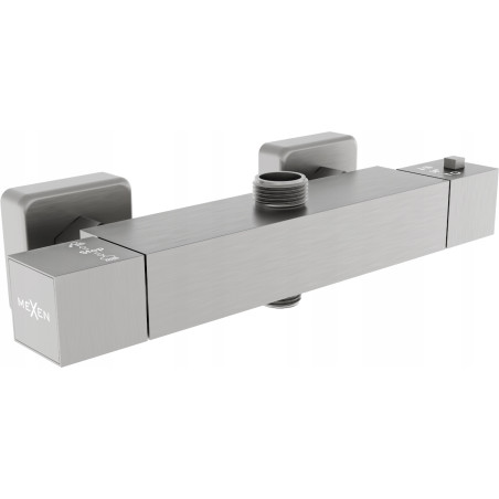 Mexen Cube mitigeur de douche thermostatique, gris canon brossé - 77250-66