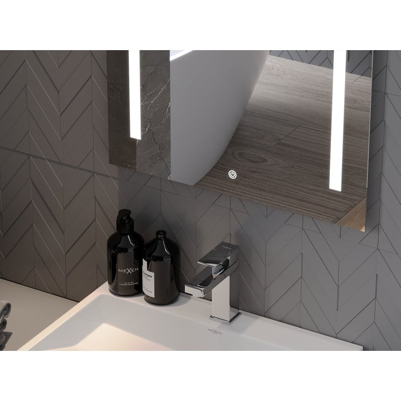 Mexen Remi miroir de salle de bain rétroéclairé 50 x 70 cm, LED 6000K, anti-buée - 9804-050-070-611-00