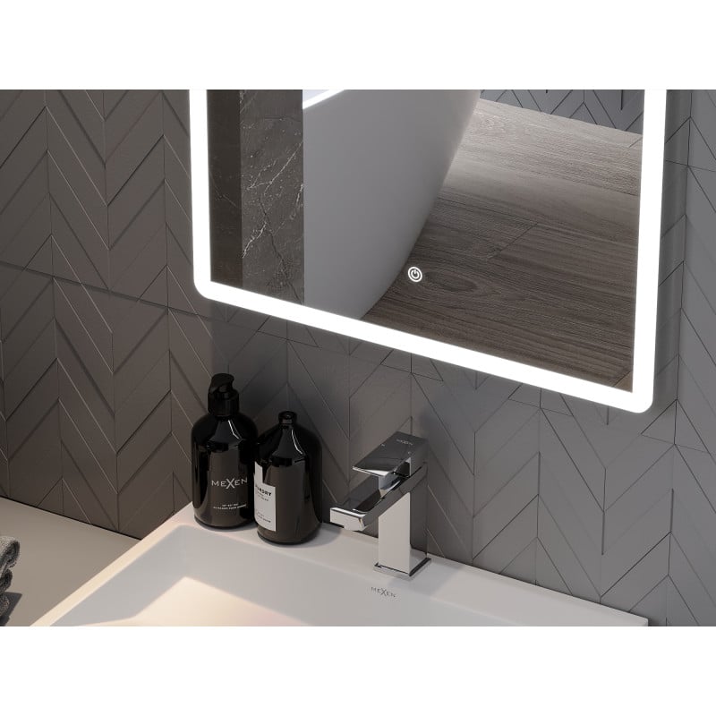 Mexen Navia miroir de salle de bain rétroéclairé 100 x 80 cm, LED 6000K, antibuée - 9803-100-080-611-00