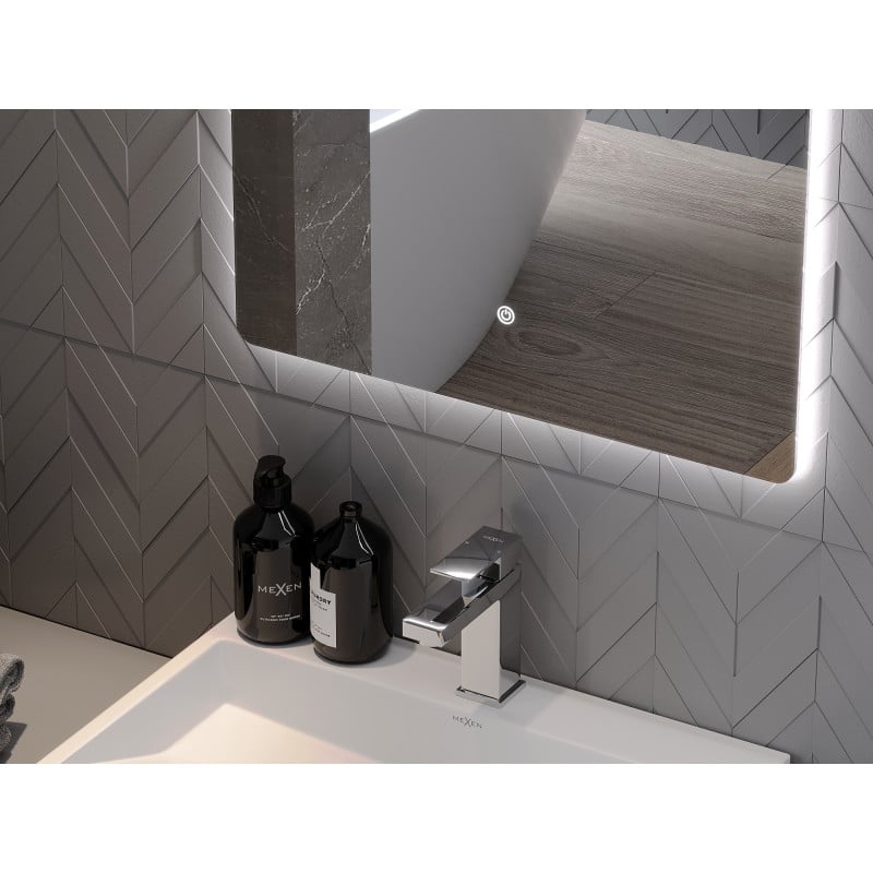 Mexen Sun miroir de salle de bain rétroéclairé 60 x 80 cm, LED 6000K, anti-buée - 9807-060-080-611-00