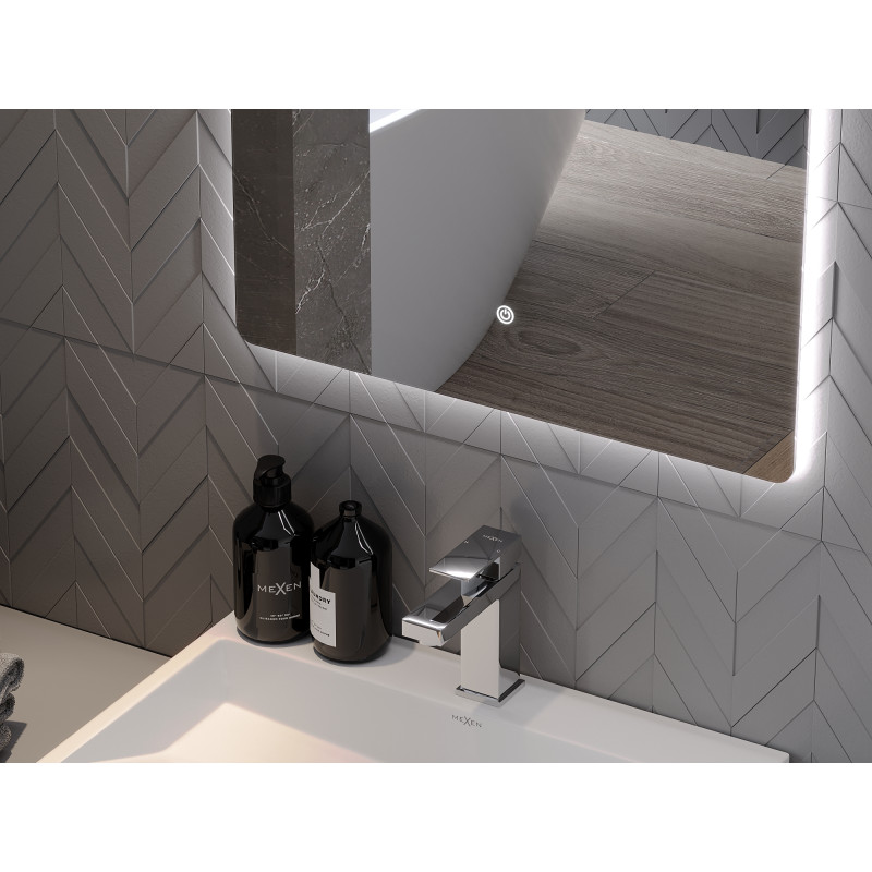 Mexen Sun miroir de salle de bain rétroéclairé 100 x 80 cm, LED 6000K, anti-buée - 9807-100-080-611-00