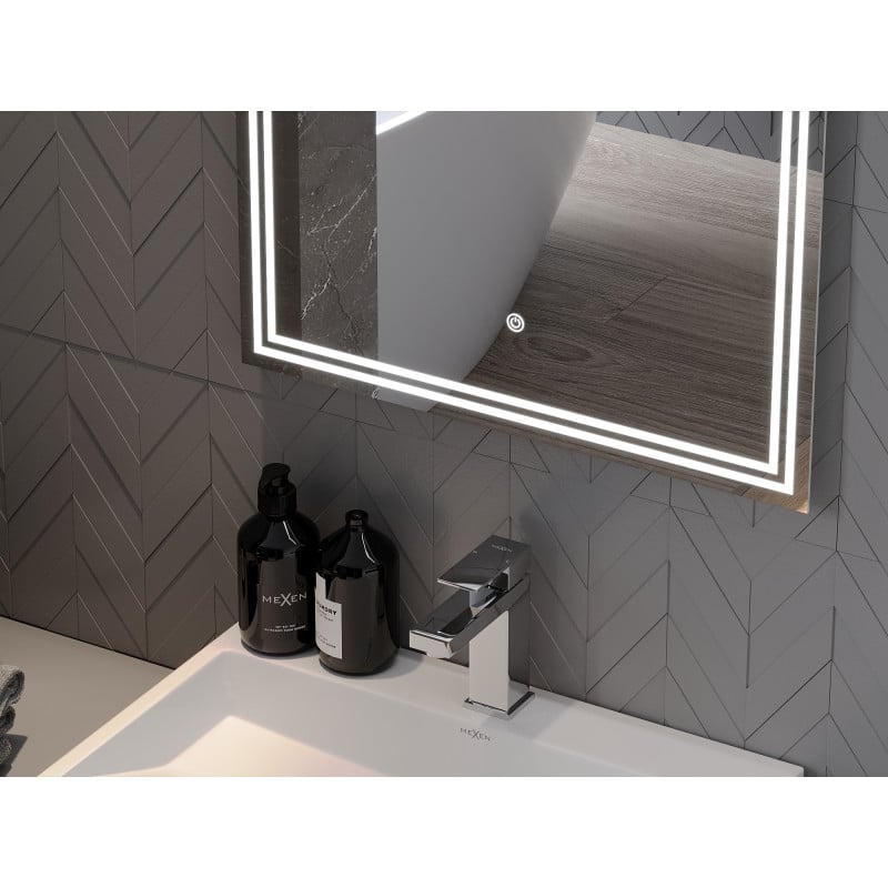 Mexen Taco miroir de salle de bains éclairé 50 x 70 cm, LED 6000K, antibuée - 9805-050-070-611-00