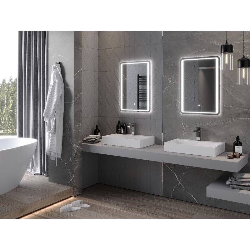 Mexen Zusa miroir de salle de bains éclairé 50 x 70 cm, LED 6000K, antibuée - 9808-050-070-611-00