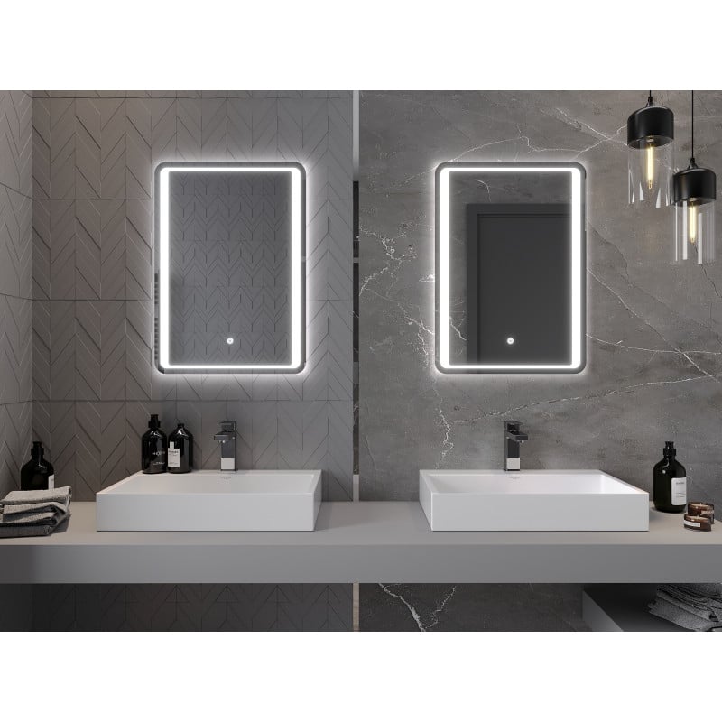 Mexen Zusa miroir de salle de bains éclairé 50 x 70 cm, LED 6000K, antibuée - 9808-050-070-611-00