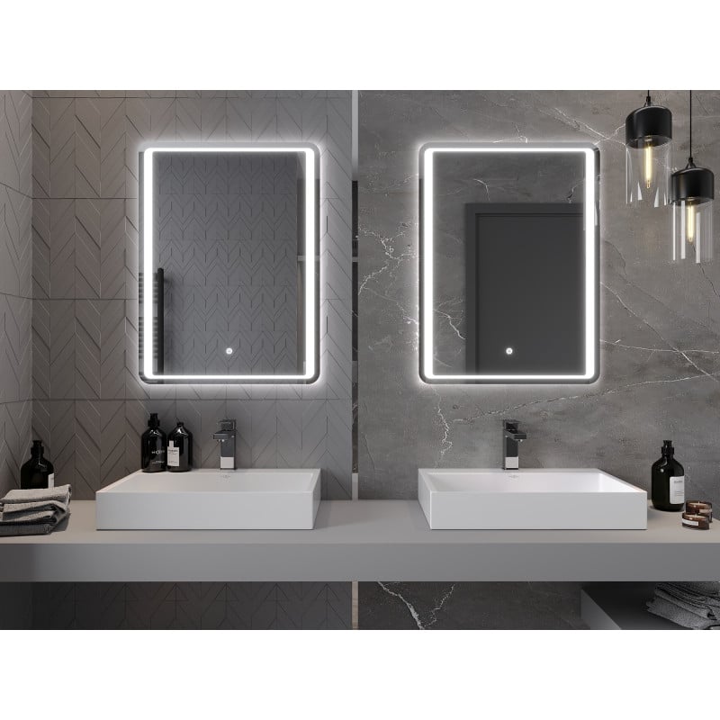 Mexen Zusa miroir de salle de bain éclairé 60 x 80 cm, LED 6000K, anti-buée - 9808-060-080-611-00