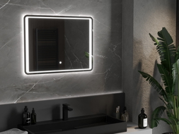 Mexen Zusa miroir de salle de bain éclairé 80 x 60 cm, LED 6000K, anti-buée - 9808-080-060-611-00