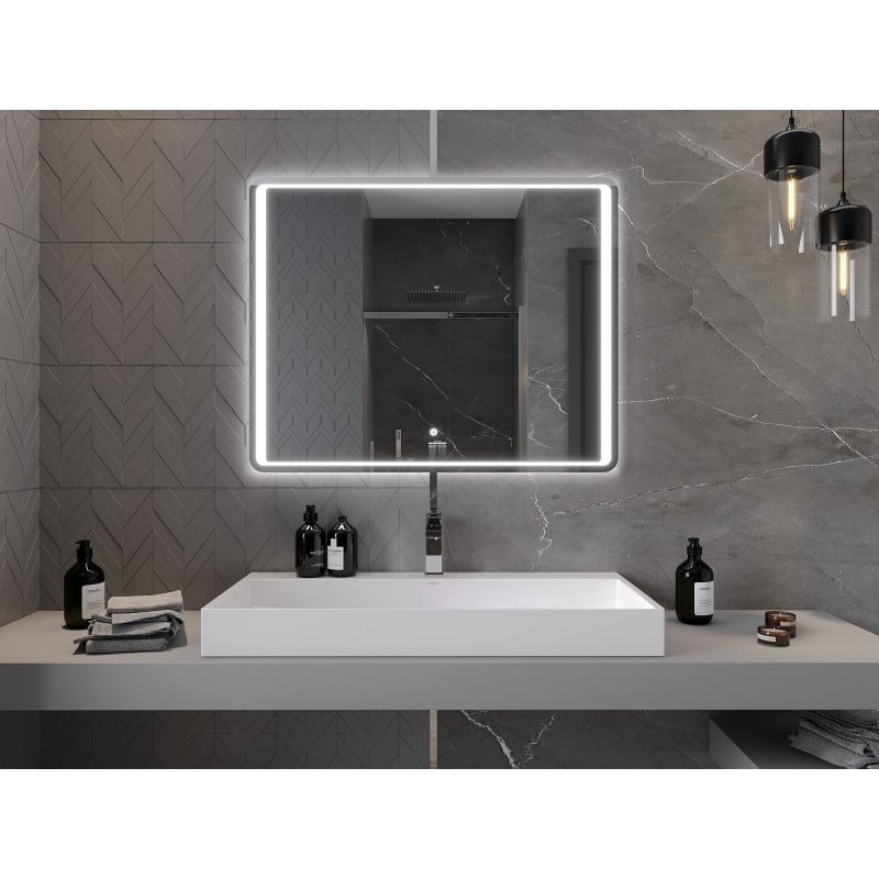 Mexen Zusa miroir de salle de bain éclairé 100 x 80 cm, LED 6000K, antibuée - 9808-100-080-611-00