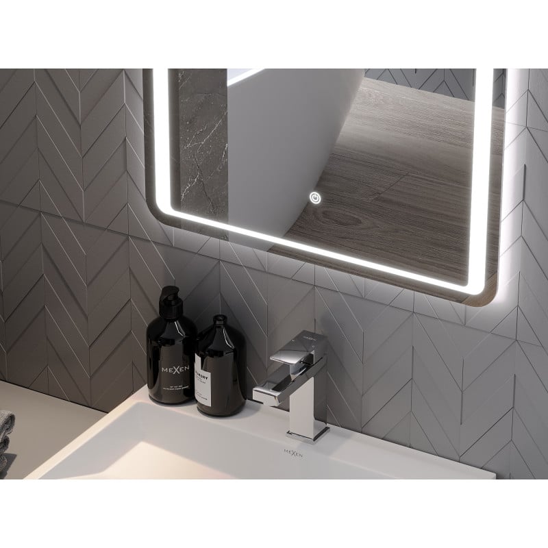 Mexen Zusa miroir de salle de bain éclairé 100 x 80 cm, LED 6000K, antibuée - 9808-100-080-611-00