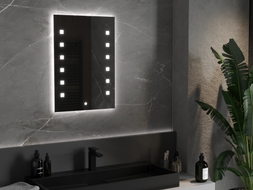 Mexen Ner miroir de salle de bains rétroéclairé 50 x 70 cm, LED 6000K, anti-buée - 9809-050-070-611-00