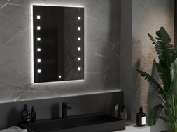 Mexen Ner miroir de salle de bain rétroéclairé 60 x 80 cm, LED 6000K, antibuée - 9809-060-080-611-00