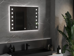 Mexen Ner miroir de salle de bain rétroéclairé 80 x 60 cm, LED 6000K, antibuée - 9809-080-060-611-00
