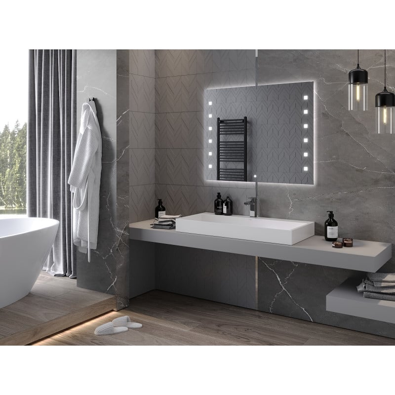 Mexen Ner miroir de salle de bain éclairé 100 x 80 cm, LED 6000K, antibuée - 9809-100-080-611-00
