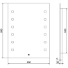 Mexen Ner miroir de salle de bain éclairé 60 x 80 cm, LED 6000K, anti-buée - 9809-060-080-611-00
