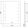 Mexen Ner miroir de salle de bain rétroéclairé 60 x 80 cm, LED 6000K, antibuée - 9809-060-080-611-00
