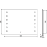 Mexen Ner miroir de salle de bain éclairé 80 x 60 cm, LED 6000K, antibuée - 9809-080-060-611-00