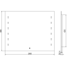 Mexen Ner miroir de salle de bain éclairé 100 x 80 cm, LED 6000K, antibuée - 9809-100-080-611-00