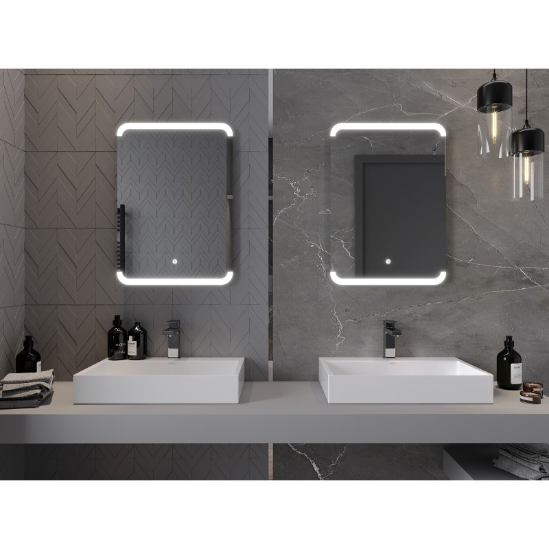 Mexen Nida miroir de salle de bain éclairé 50 x 70 cm, LED 6000K, anti-buée - 9806-050-070-611-00
