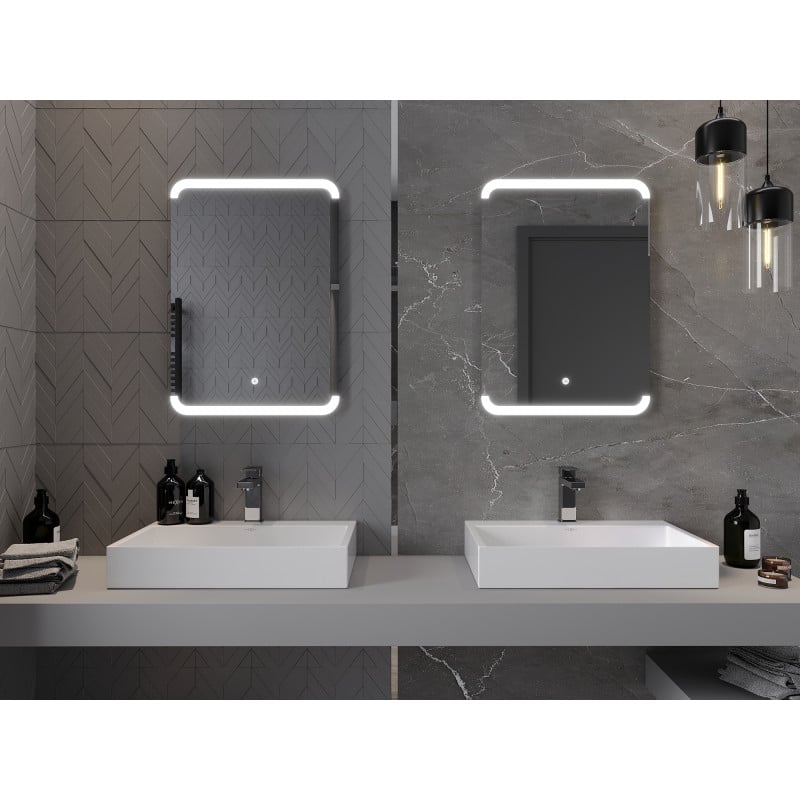 Mexen Nida miroir de salle de bain rétroéclairé 50 x 70 cm, LED 6000K, anti-buée - 9806-050-070-611-00
