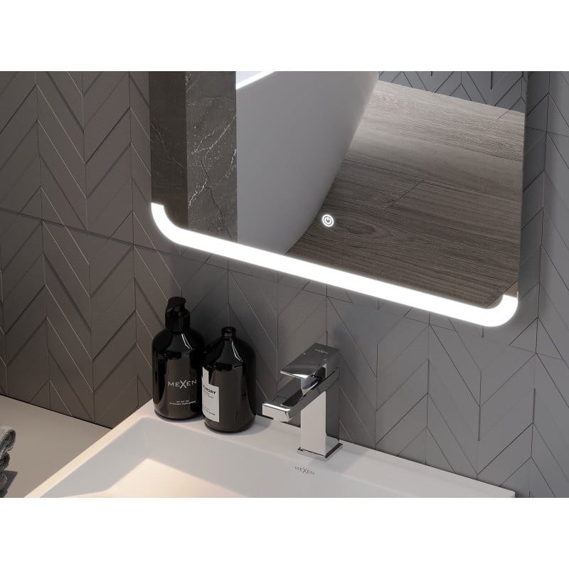 Mexen Nida miroir de salle de bain rétroéclairé 50 x 70 cm, LED 6000K, anti-buée - 9806-050-070-611-00