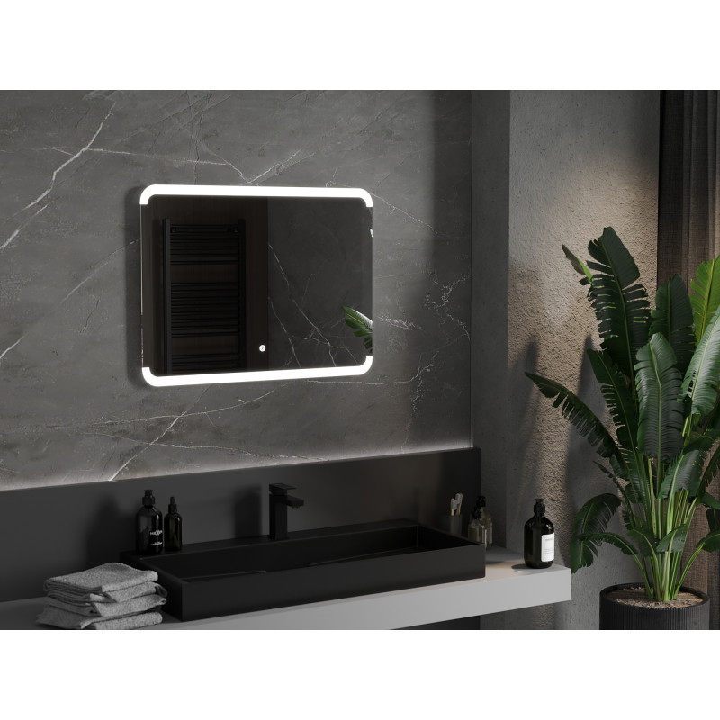 Mexen Nida miroir de salle de bain éclairé 80 x 60 cm, LED 6000K, anti-buée - 9806-080-060-611-00