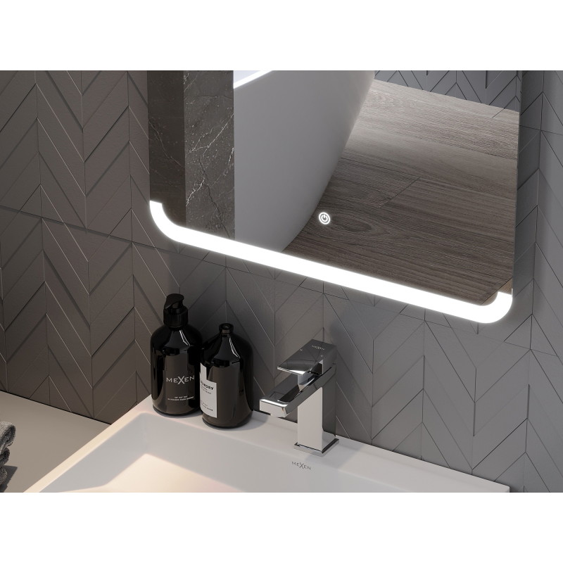 Mexen Nida miroir de salle de bain éclairé 80 x 60 cm, LED 6000K, antibuée - 9806-080-060-611-00