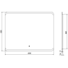Mexen Nida miroir de salle de bain éclairé 100 x 80 cm, LED 6000K, anti-buée - 9806-100-080-611-00