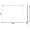 Mexen Nida miroir de salle de bains éclairé 100 x 80 cm, LED 6000K, antibuée - 9806-100-080-611-00