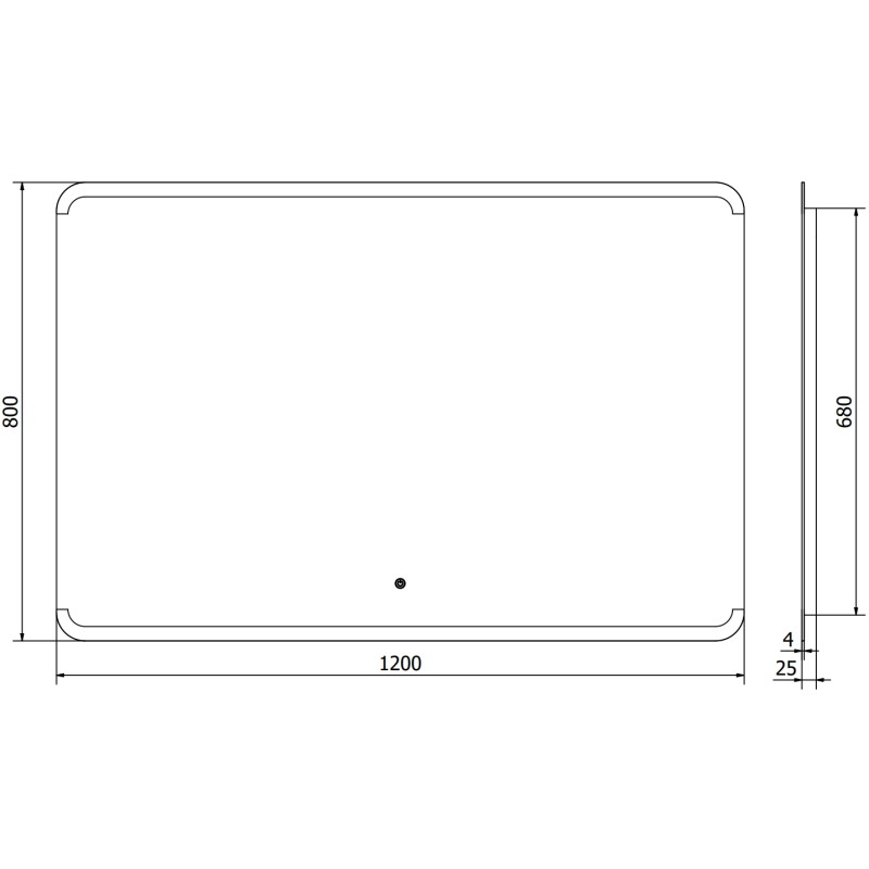 Mexen Nida miroir de salle de bain éclairé 120 x 80 cm, LED 6000K, anti-buée - 9806-120-080-611-00