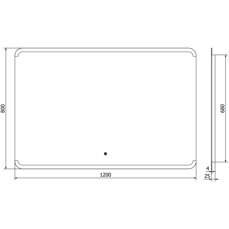 Mexen Nida miroir de salle de bain rétroéclairé 120 x 80 cm, LED 6000K, antibuée - 9806-120-080-611-00